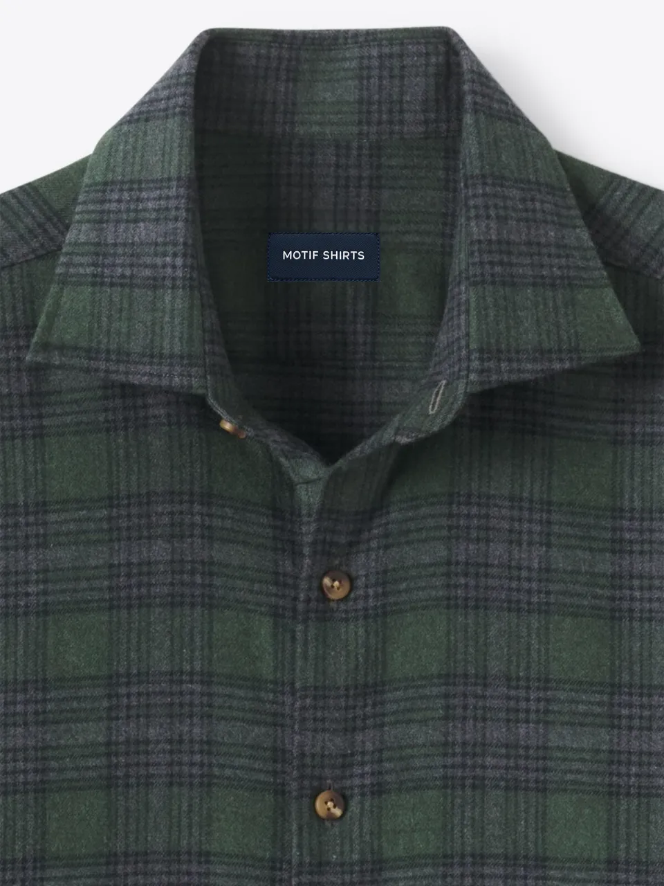 Gri Yeşil Flannel Gömlek
